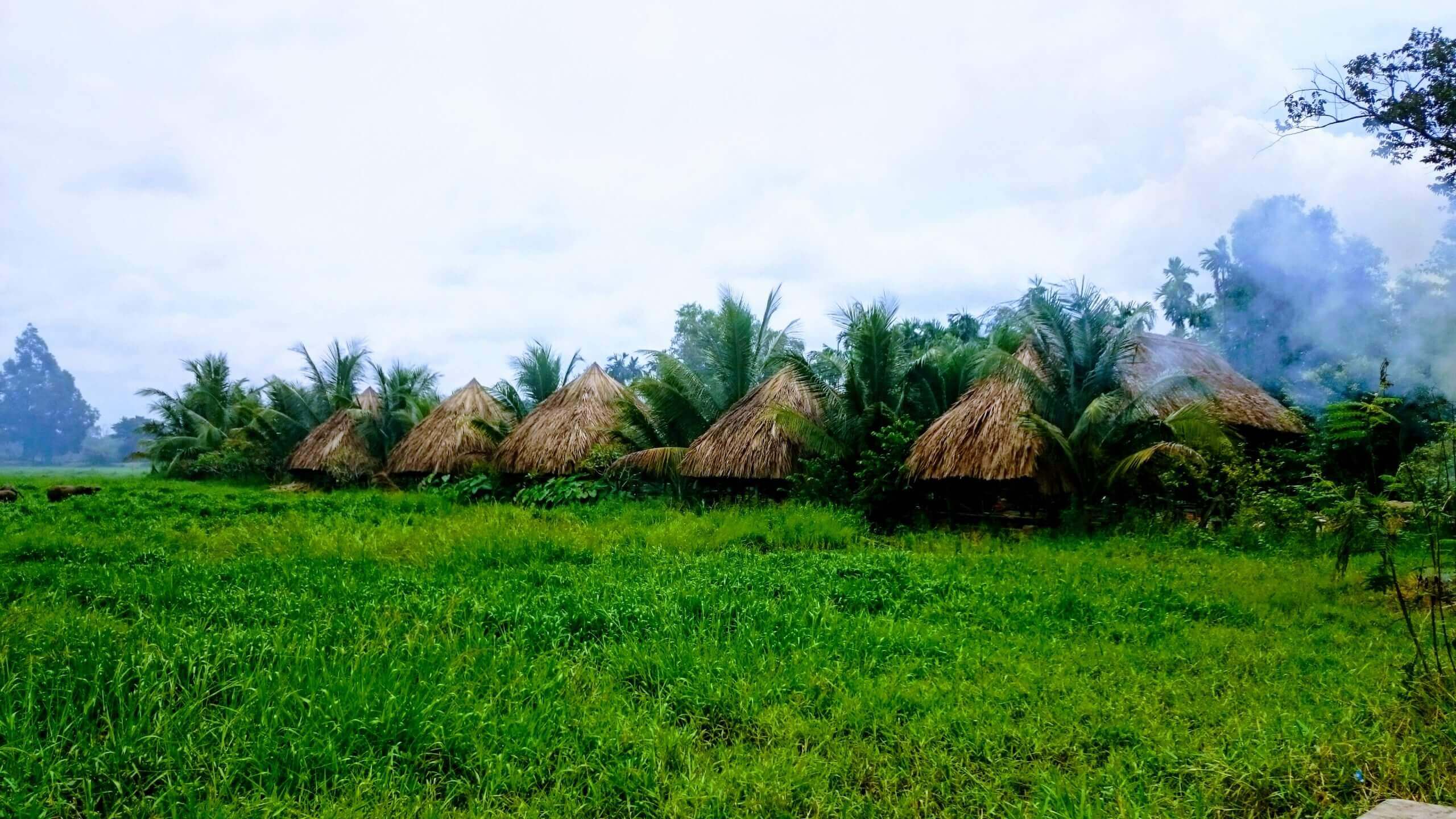 thiết kế chòi bằng mái lá