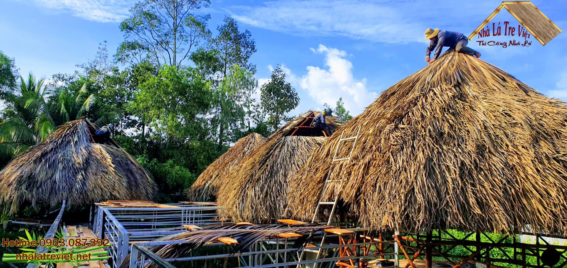 làm chòi lá dừa resort